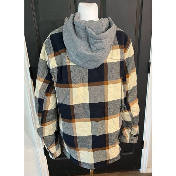 Levi's Men's Shirt Jacket with Soft Faux Fur Lining and Jersey Hood - Picture 3 of 6